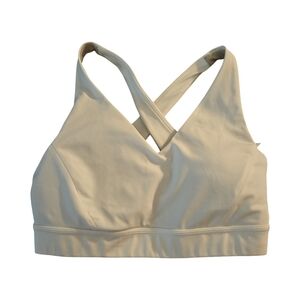 Lululemon Athletica Beige Cross-Back Sports Bra sz4